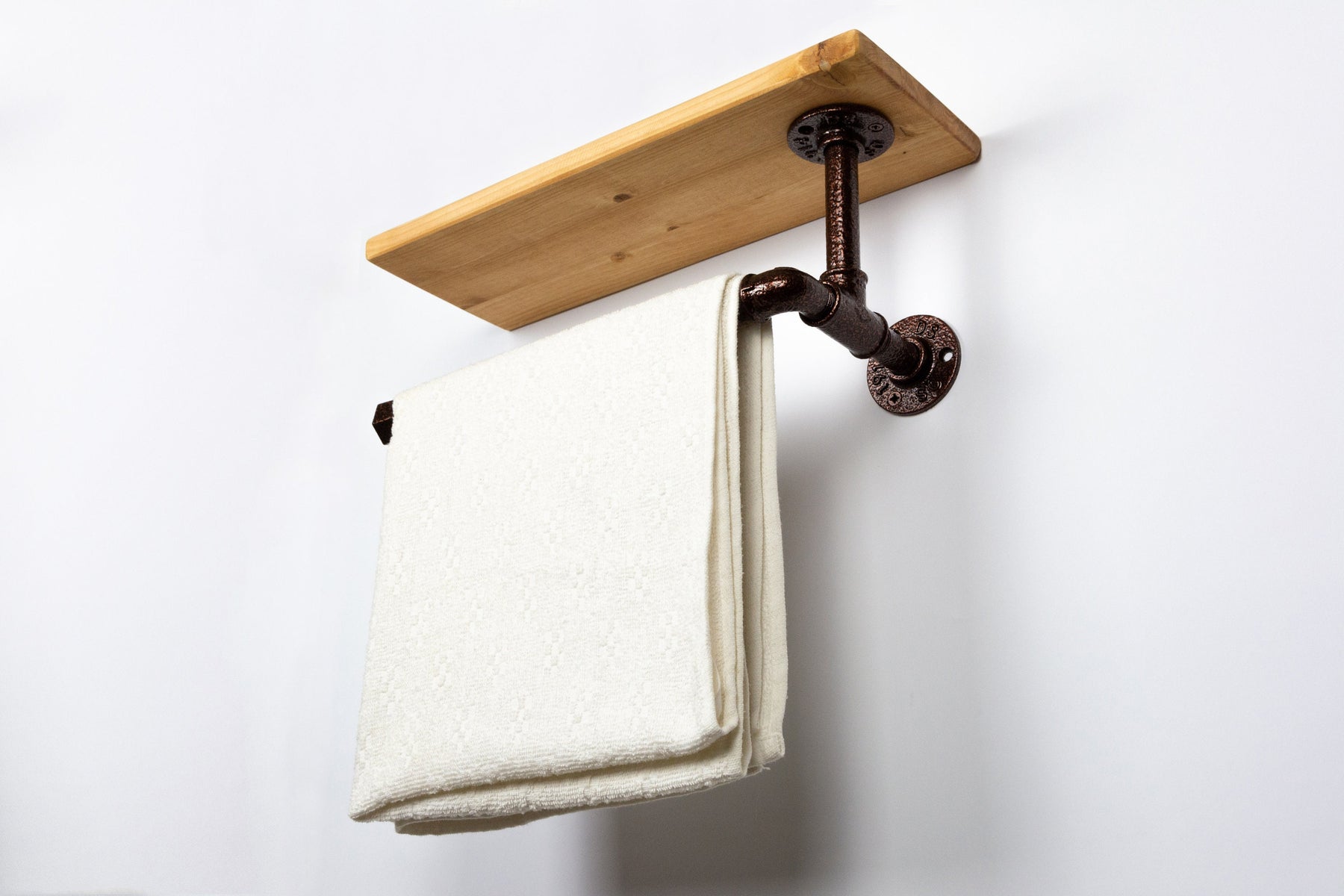 Paper Towel Holder, Industrial Pipe Towel Bar, Towel Bar on Rustic